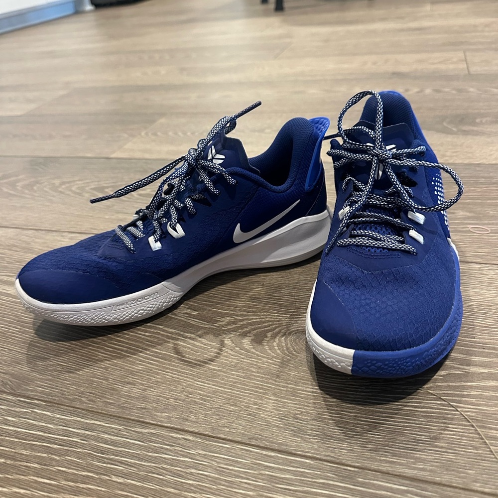 Nike Blue and White Athletic Shoes with Modern Design